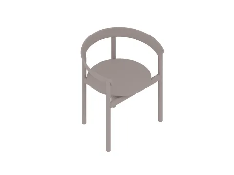 Comma Chair–With Arms–Wood Seat